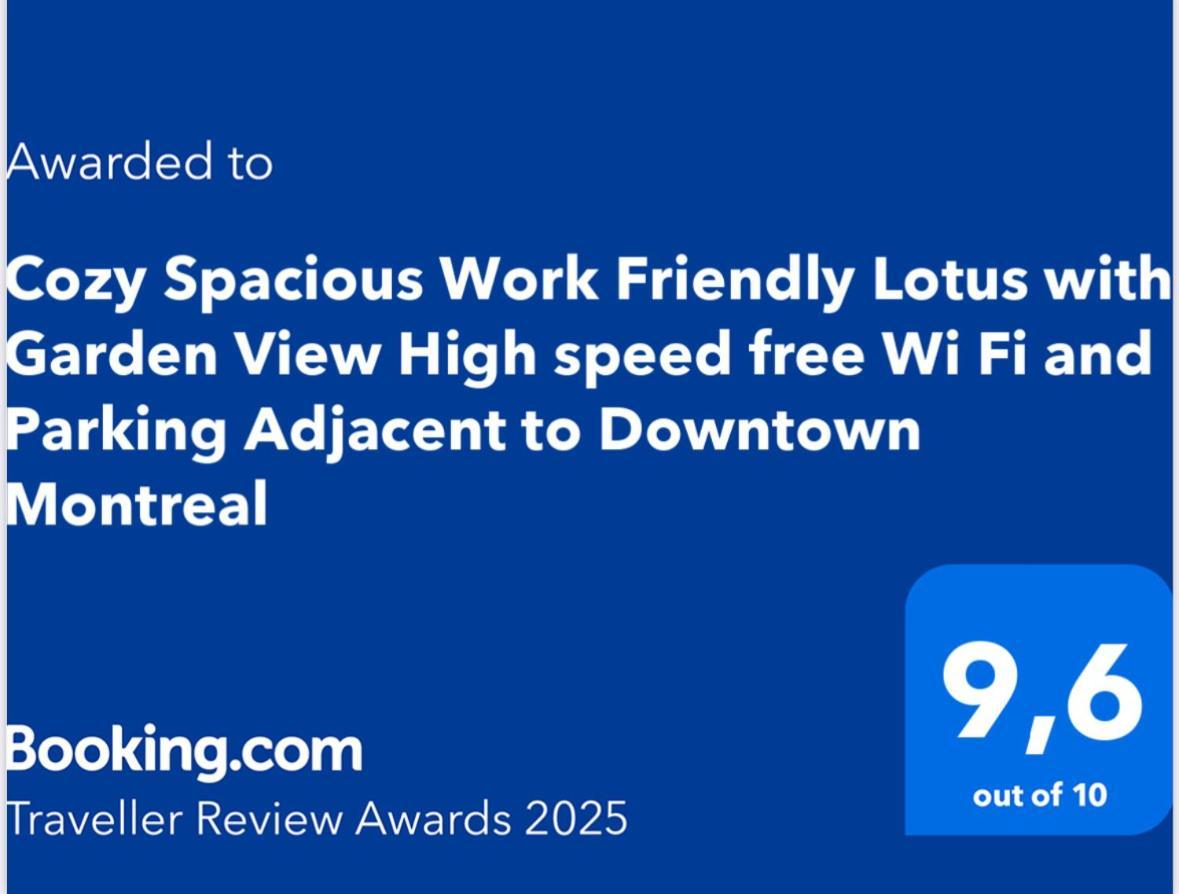 Cozy Spacious Work Friendly Lotus With Garden View High Speed Free Wi Fi And Parking Adjacent To Downtown Montréal Dış mekan fotoğraf